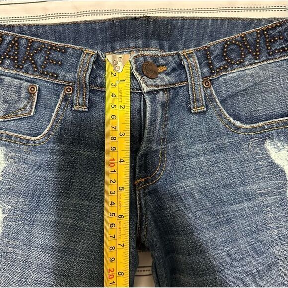 Y2K Frankie B Jeans Size 4, Inseam: 29 inches. Bootcut, Studded - Picture 5 of 11